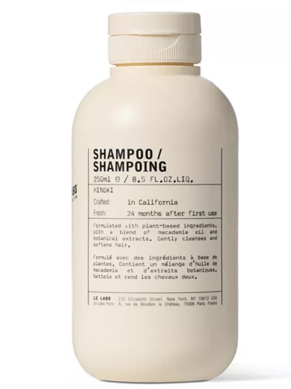 Le Labo Shampoo in Hinoki - Brand New Without Box